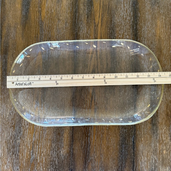 GLASAX German Glass Top Line Crystal Serving Dish and Small Bowl with Gold - Picture 5 of 8